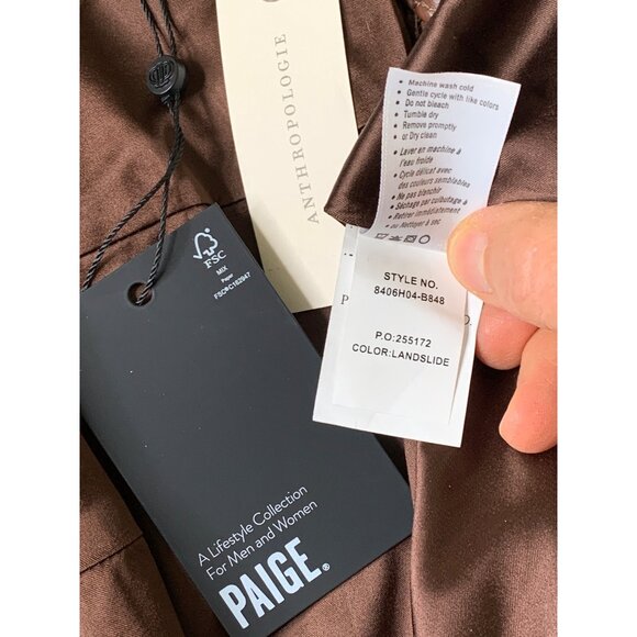 NWT Paige For Anthropologie XS Amina Dress Buttery Faux Leather RII10587 $299 - Picture 5 of 11